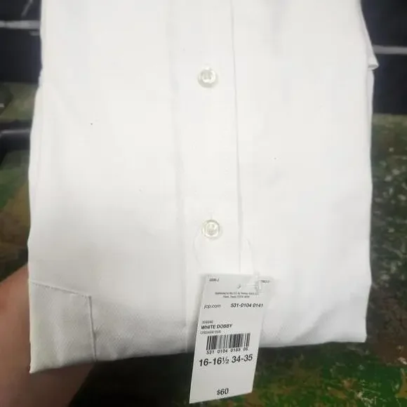 Stafford Men's Sweat Repel White Dress Shirt - Size L 16-16.5 NWT - Picture 4 of 5